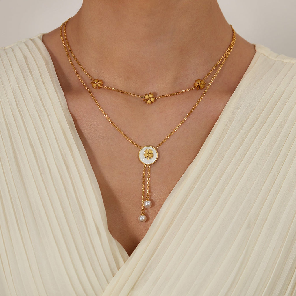 Alba Clover Layered Necklace
