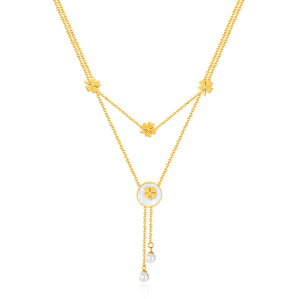 Alba Clover Layered Necklace
