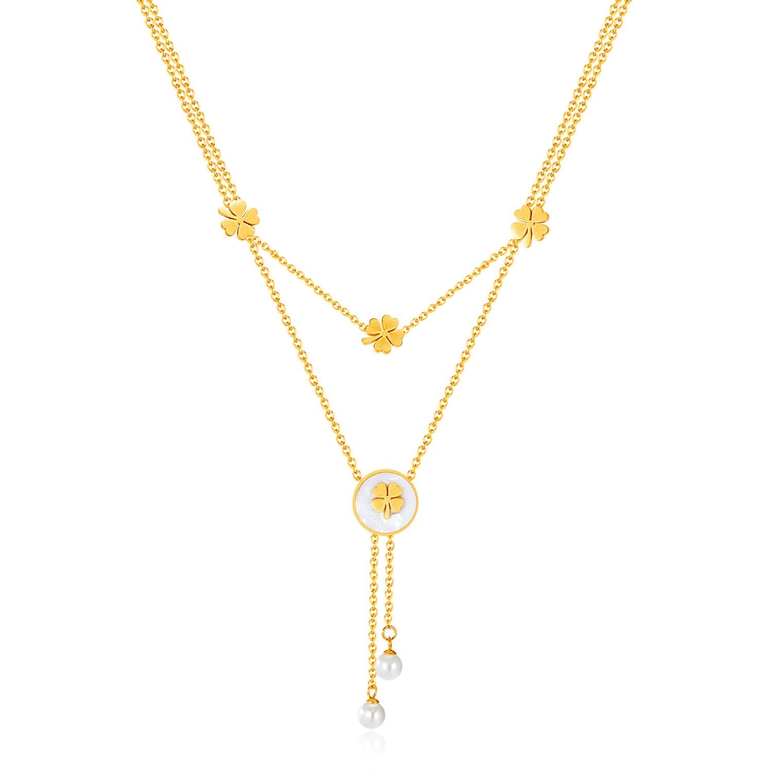 Alba Clover Layered Necklace