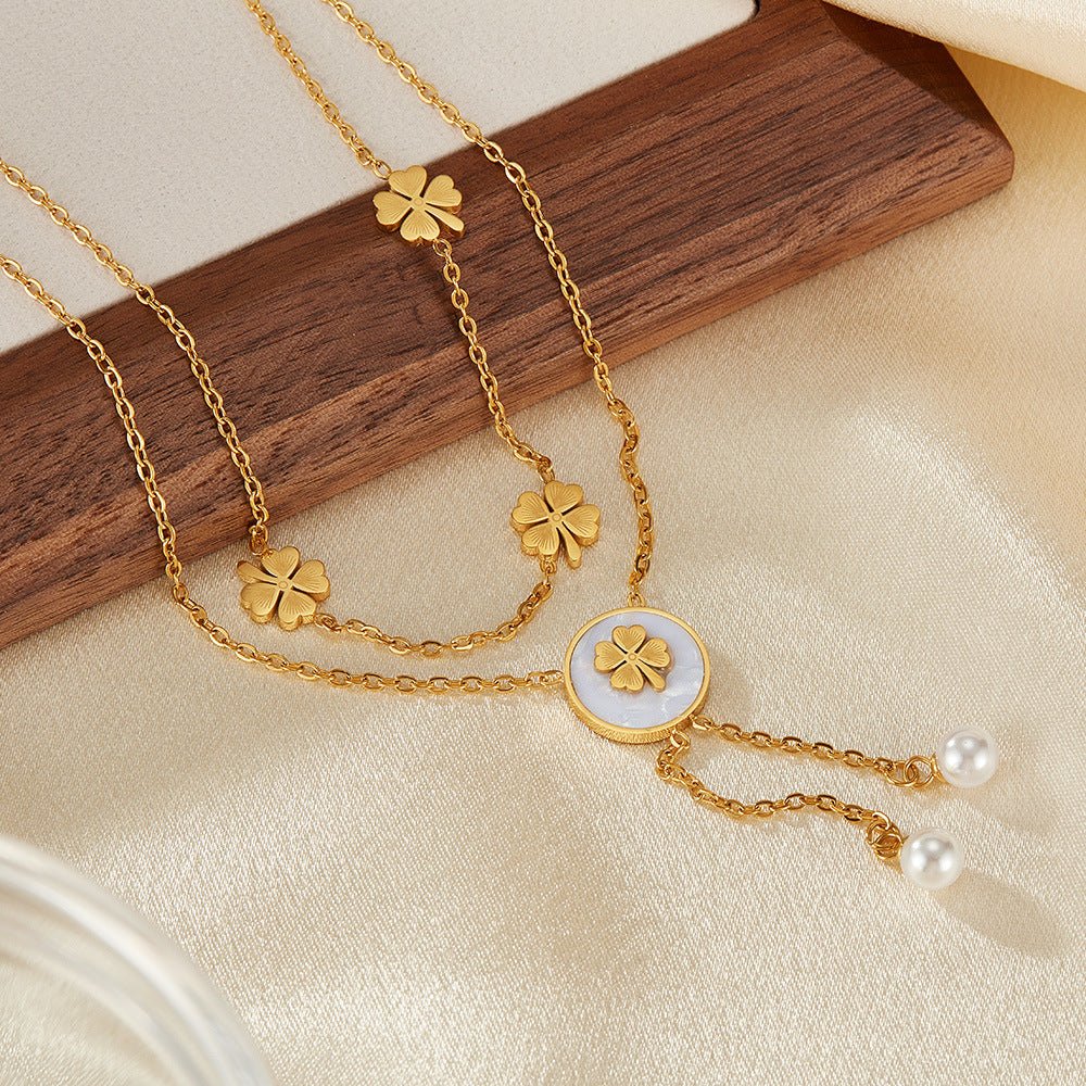Alba Clover Layered Necklace