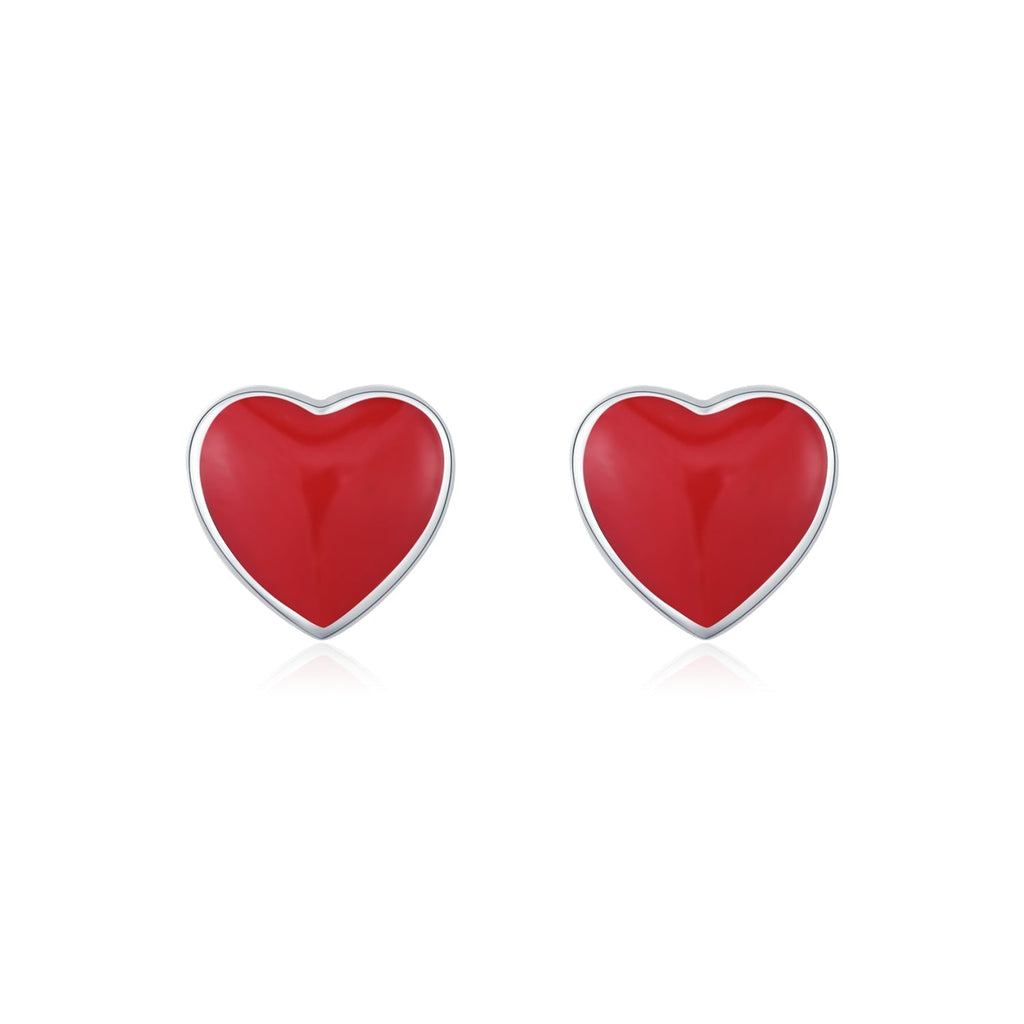 Alba Heart Sterling Silver Studs