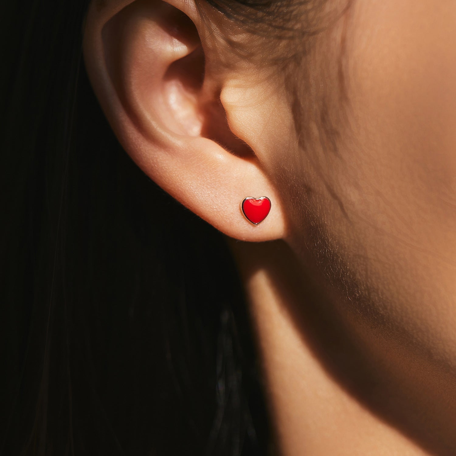 Alba Heart Sterling Silver Studs