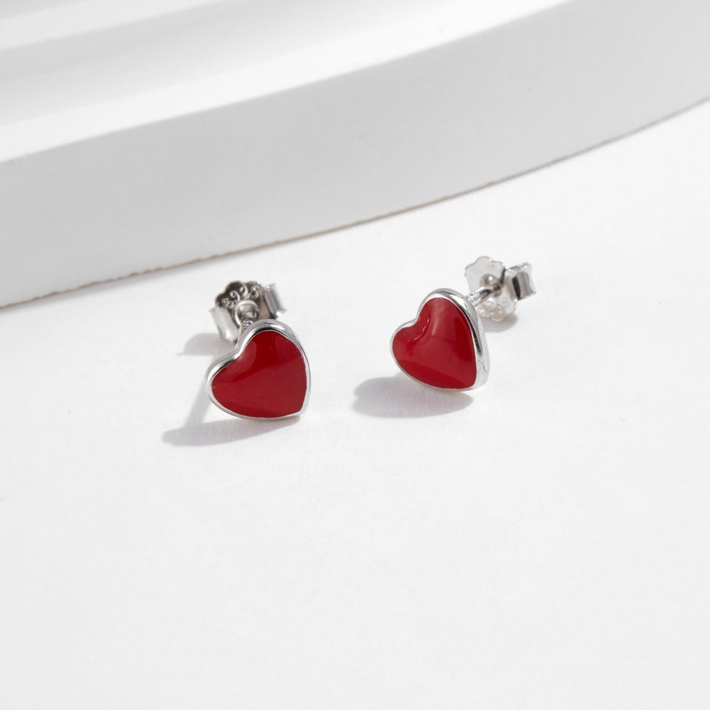 Alba Heart Sterling Silver Studs