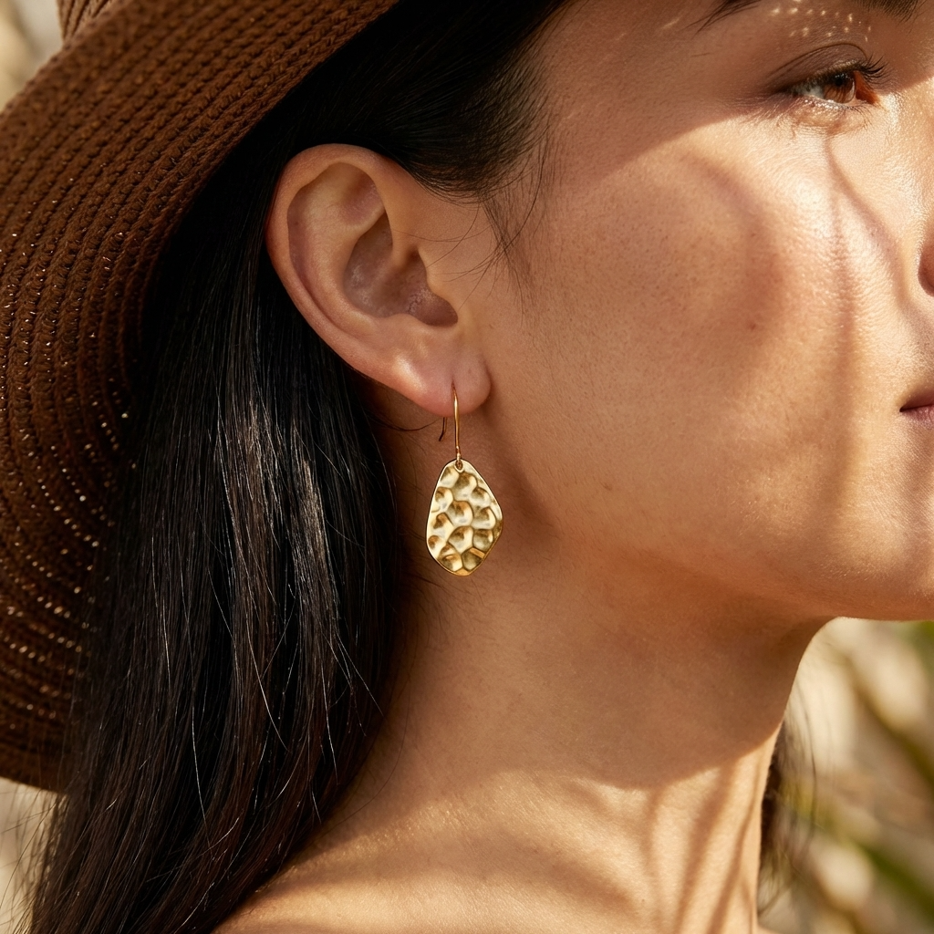 Amaya Textured Drop Earrings