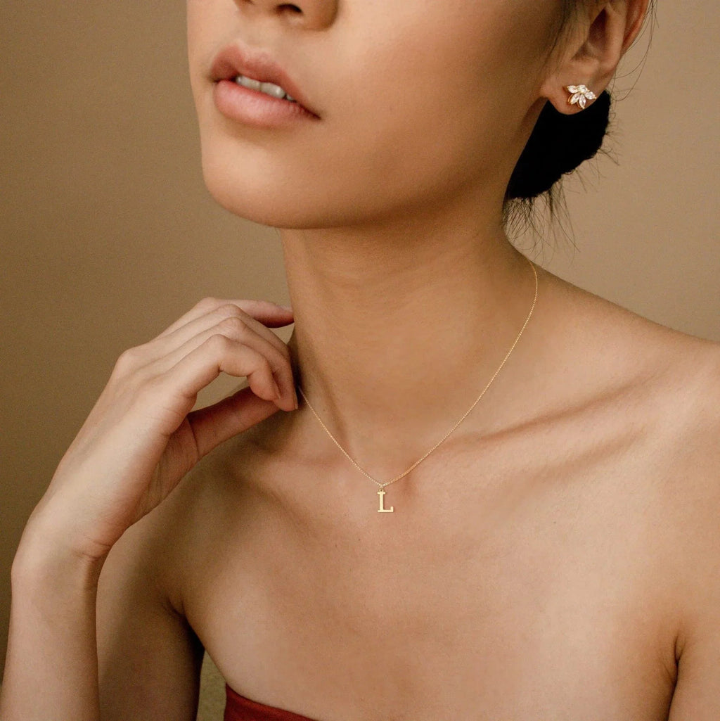 Amber Initial Necklace