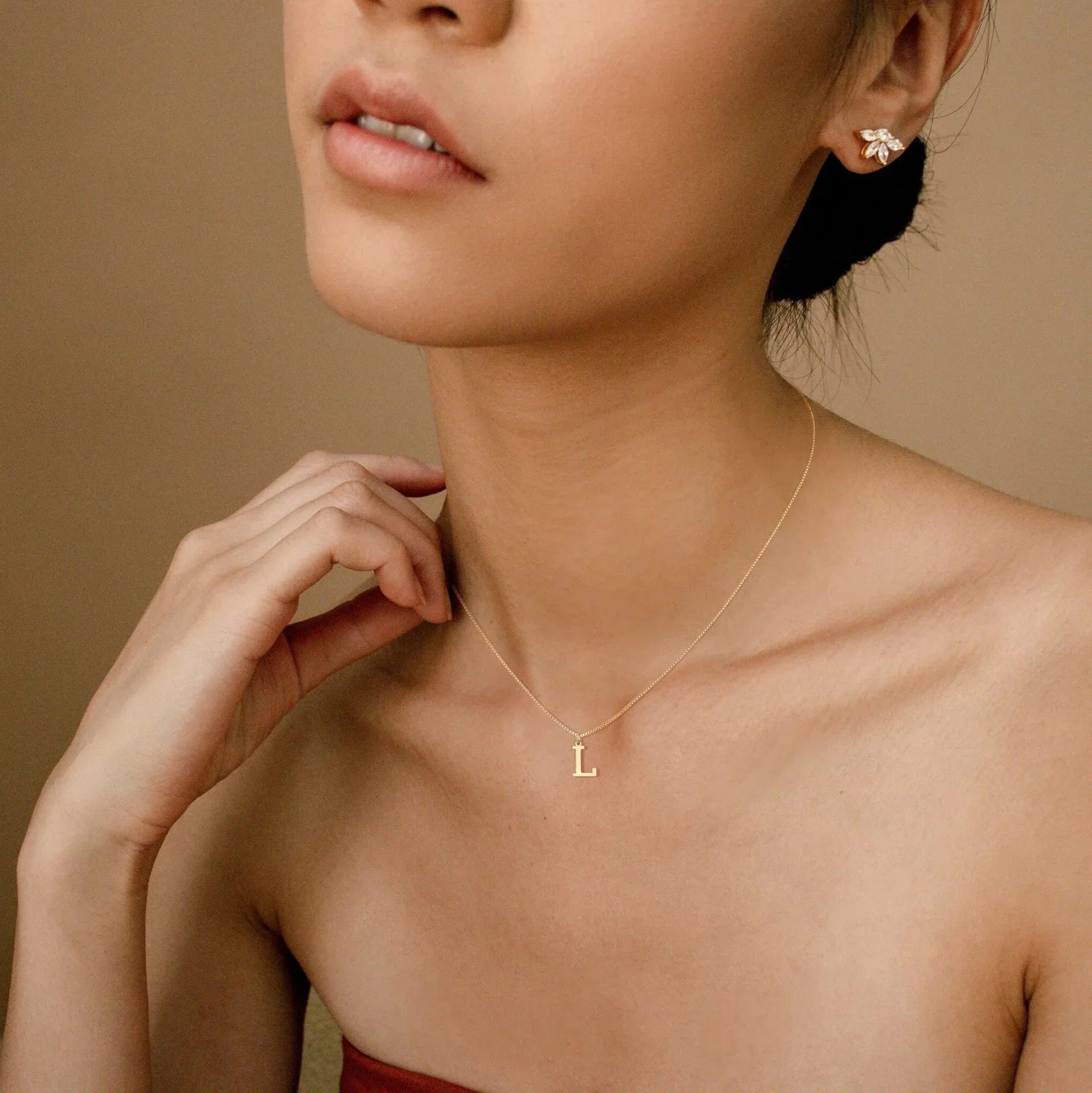 Amber Initial Necklace