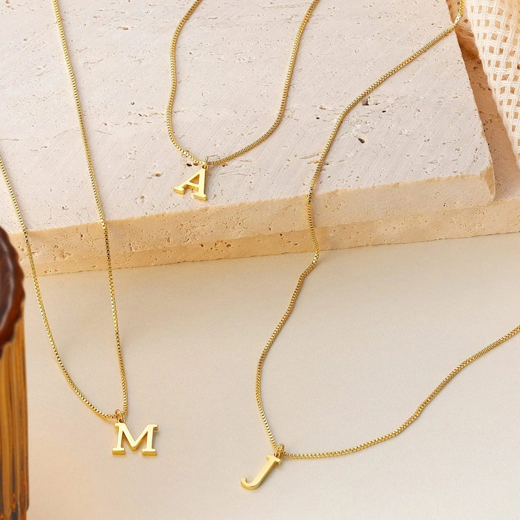 Amber Initial Necklace