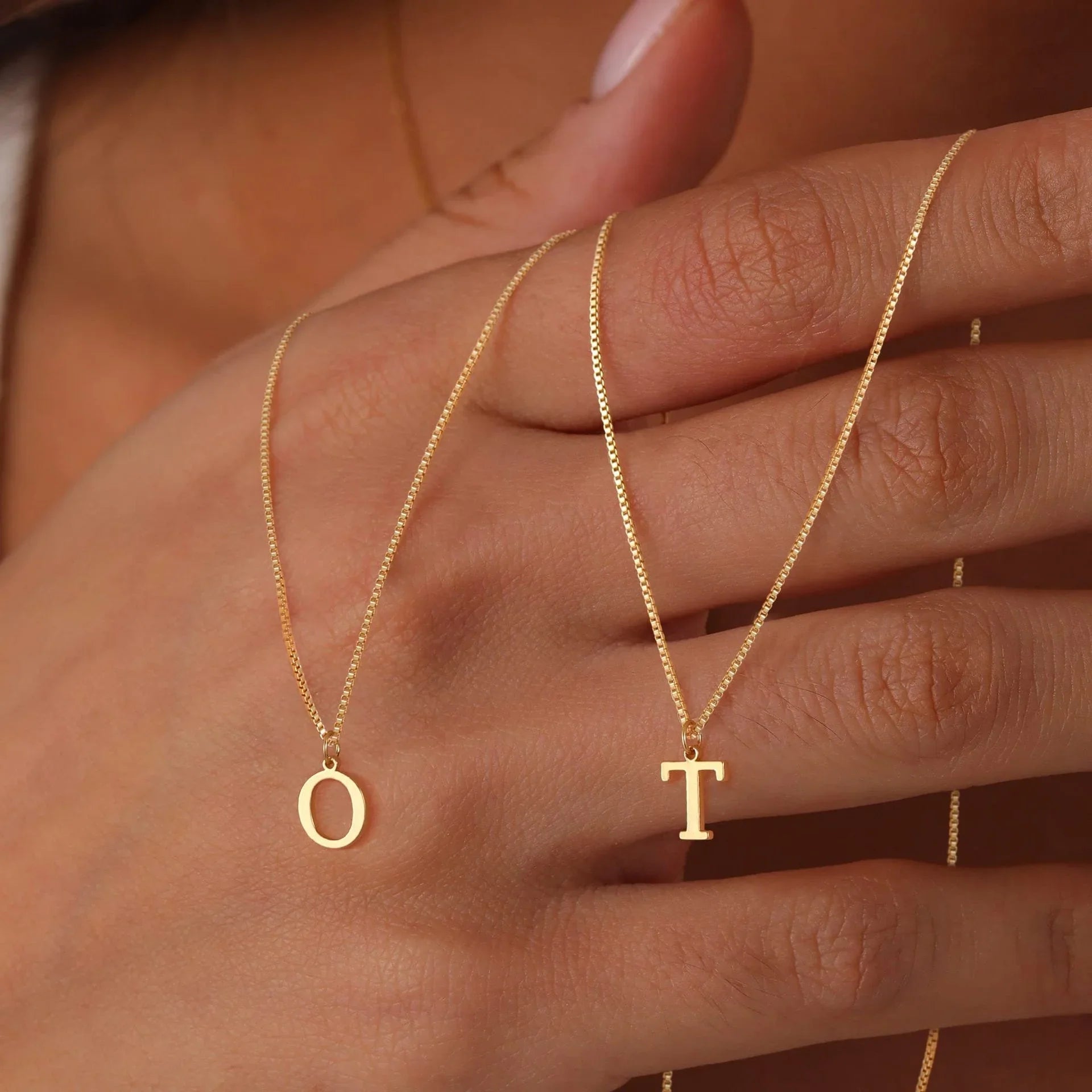 Amber Initial Necklace