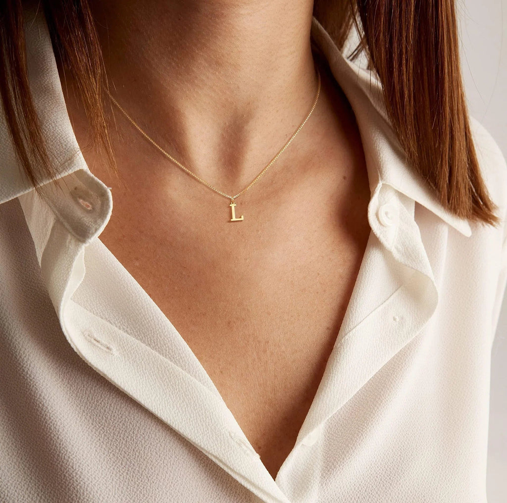 Amber Initial Necklace