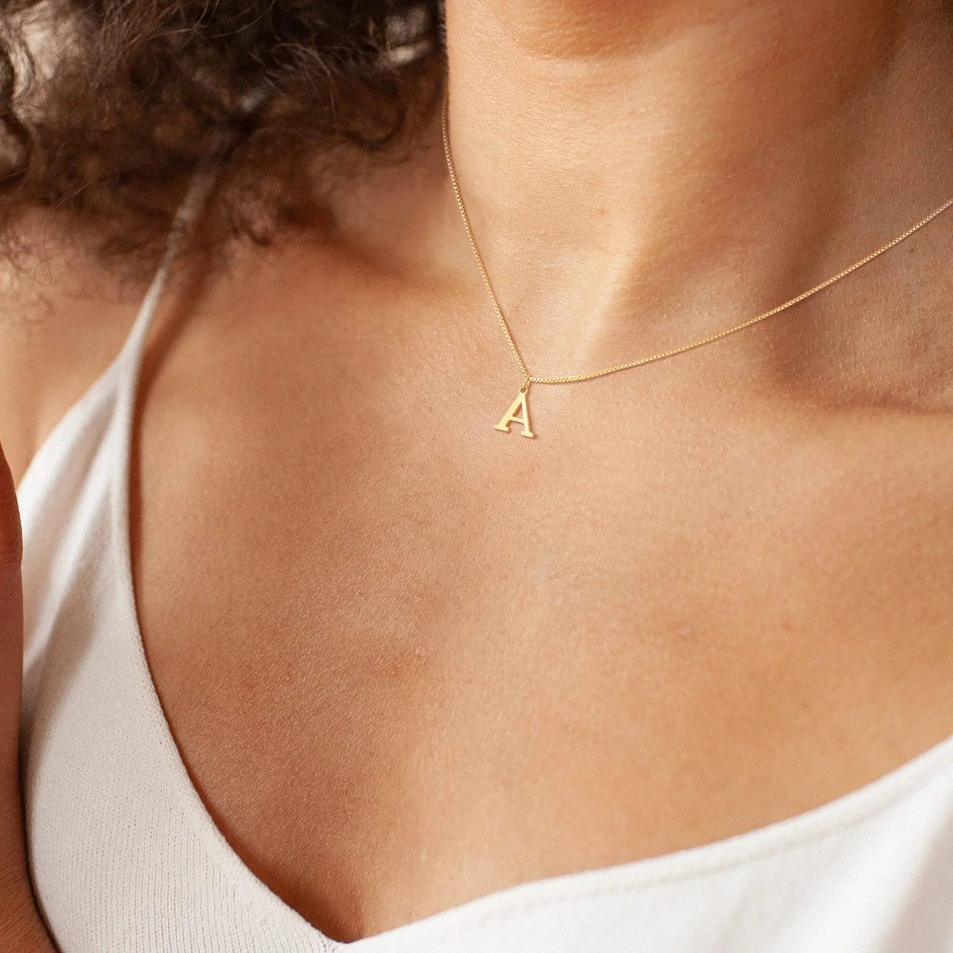 Amber Initial Necklace