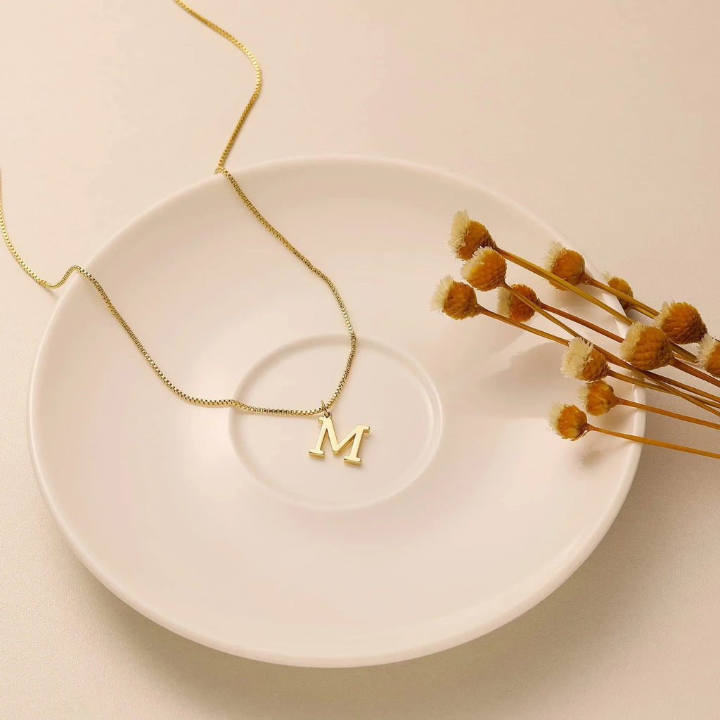 Amber Initial Necklace