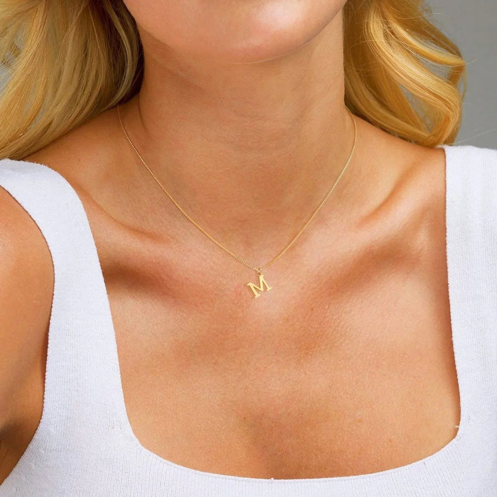 Amber Initial Necklace