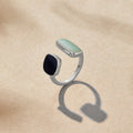 Aquamarine Wrap Silver Ring