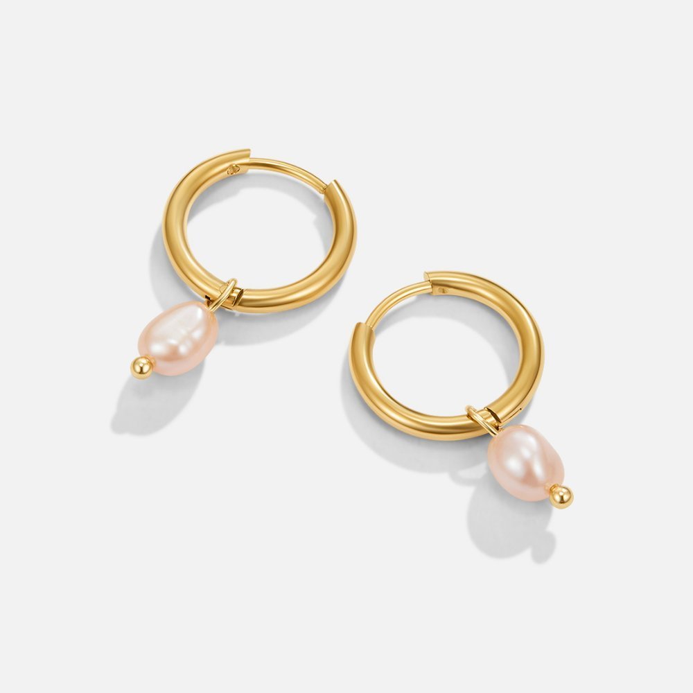 Arielle Pearl Gold Earrings