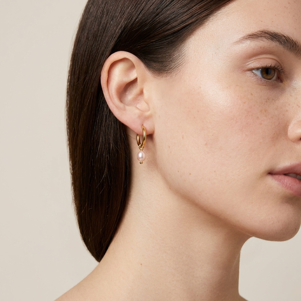 Arielle Pearl Gold Earrings