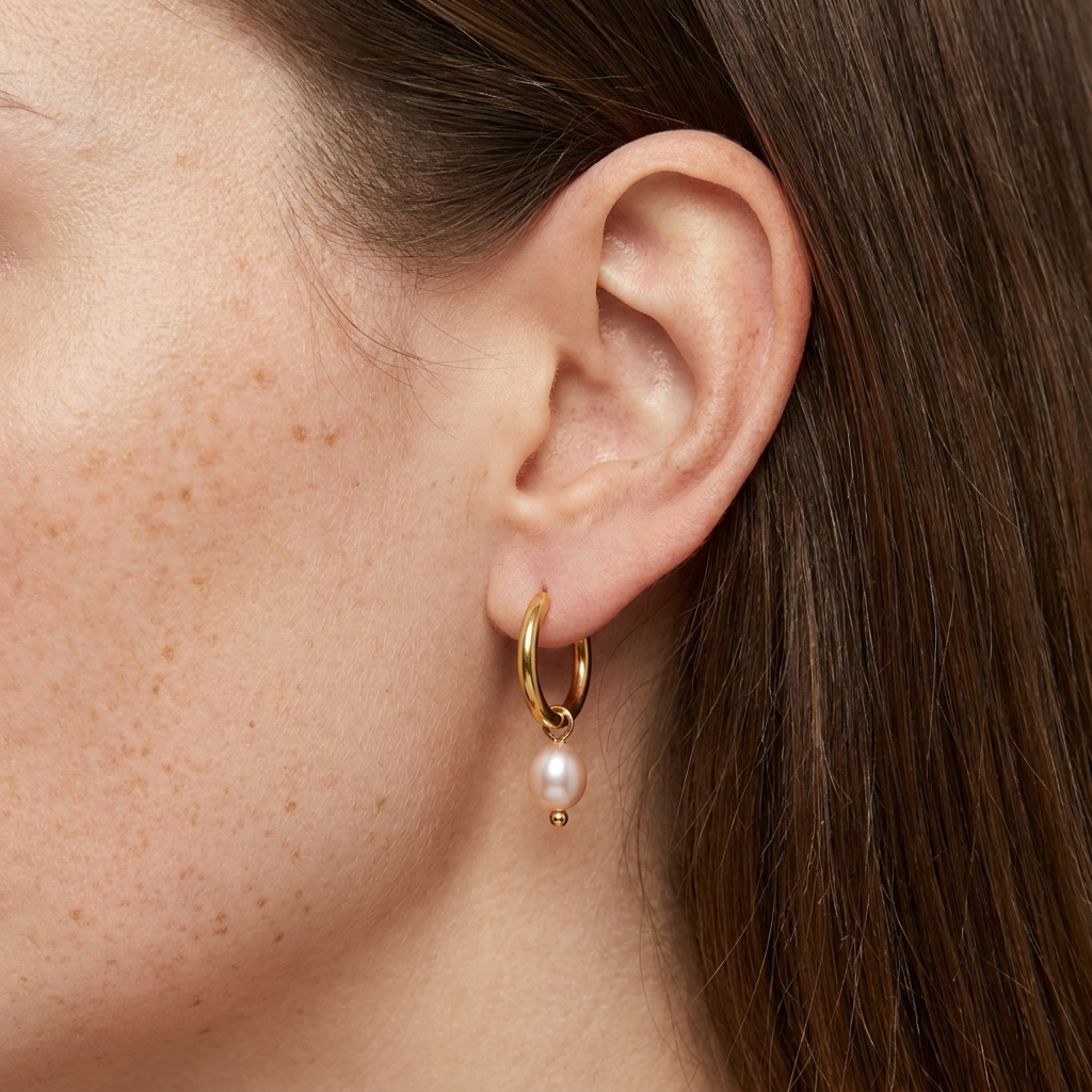 Arielle Pearl Gold Earrings