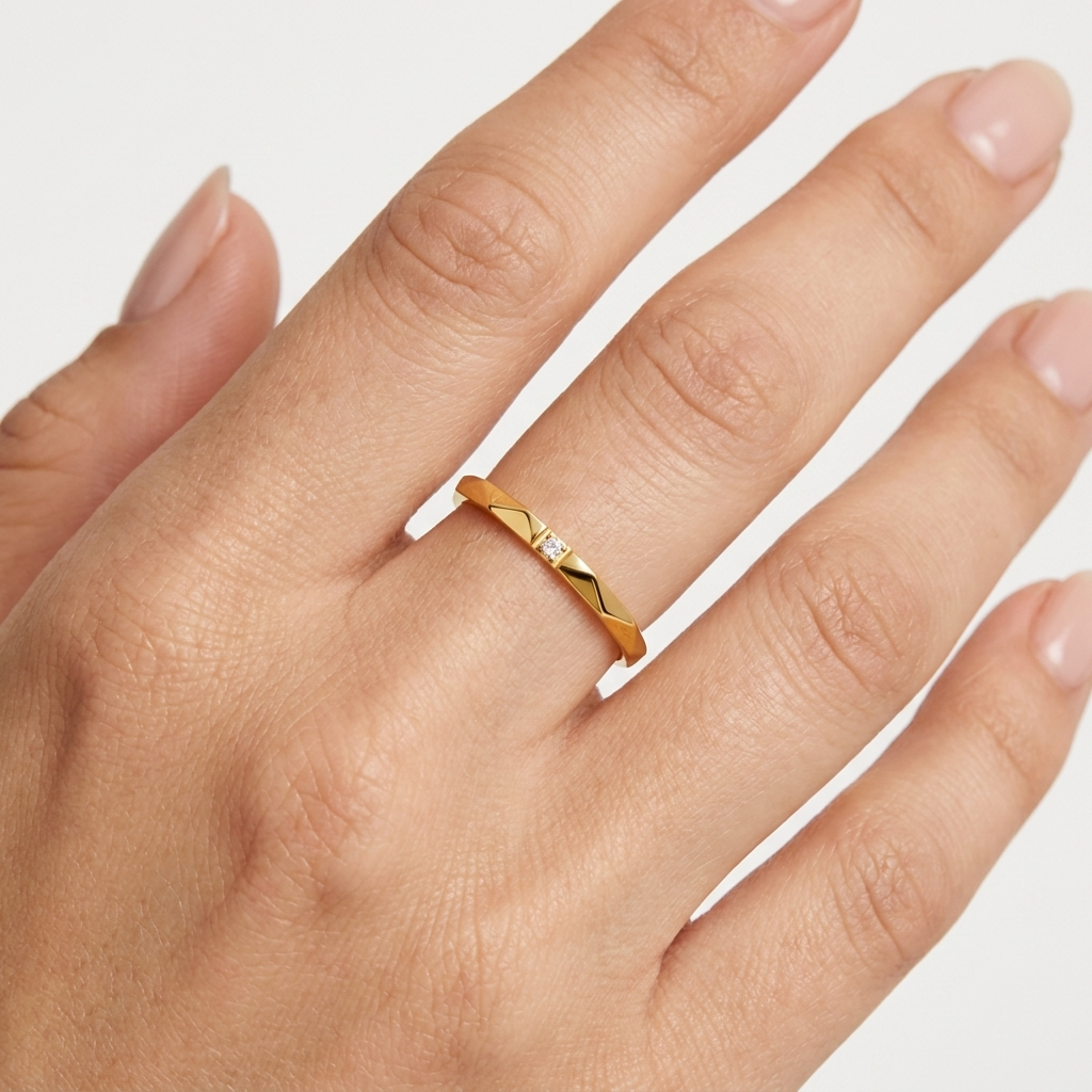 Astrid Gold Stacking Ring