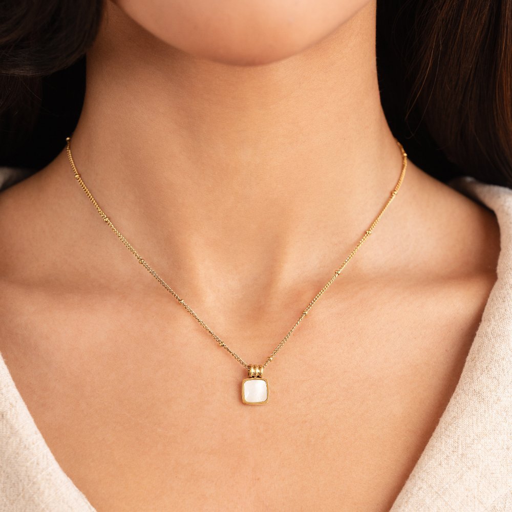 Aurelia Shell Drop Necklace