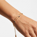 Blue Crystal Layered Bracelet