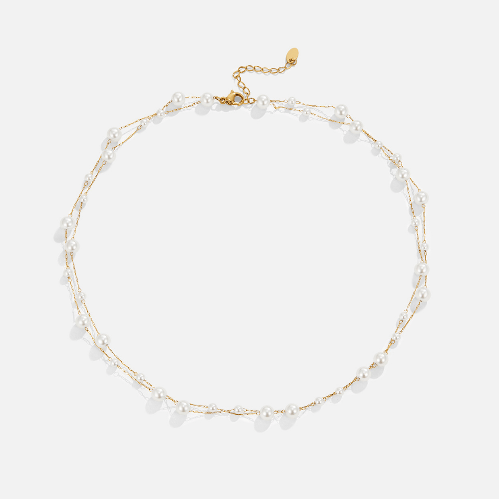 Calla Pearl Layered Necklace