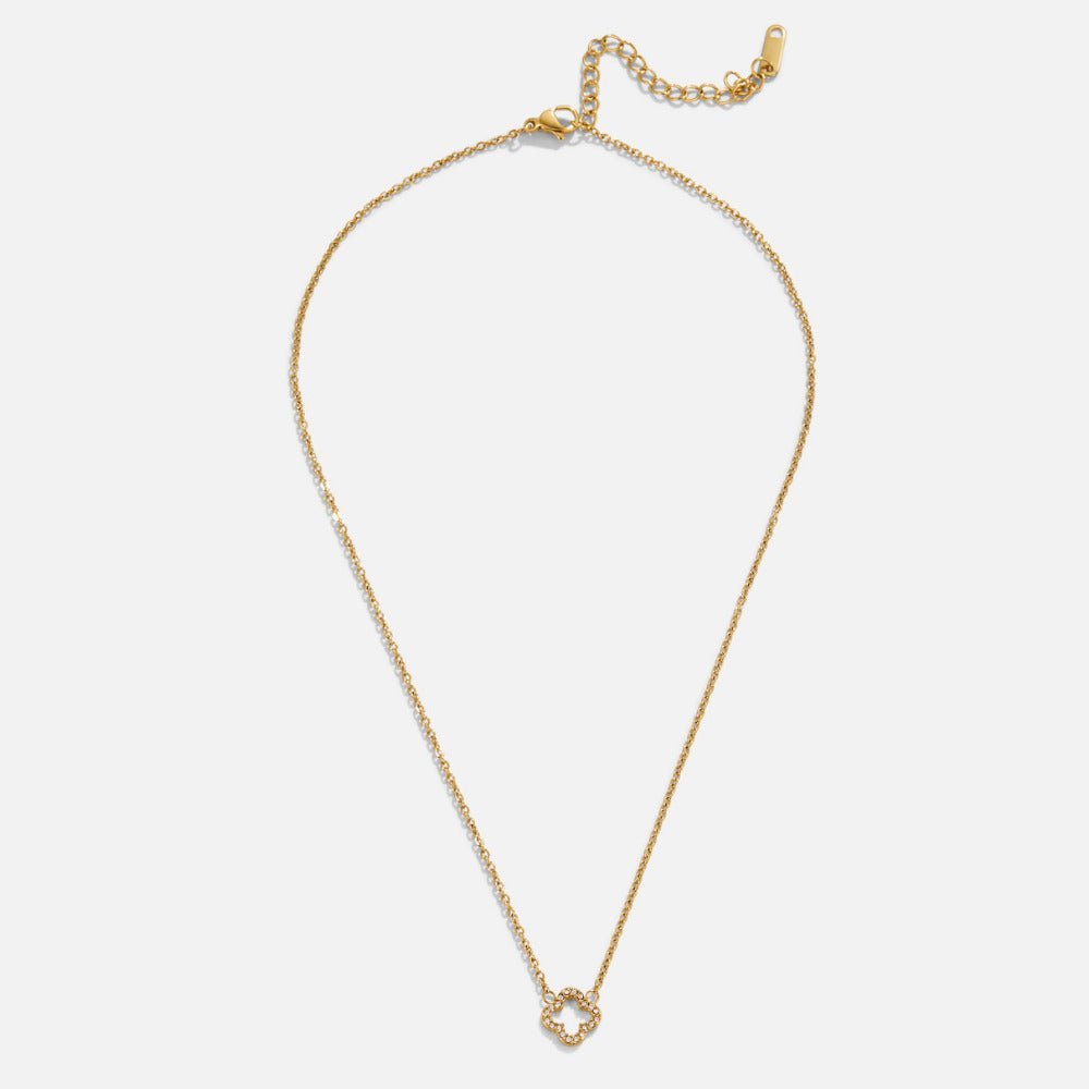 Celine Sparkle Clover Necklace