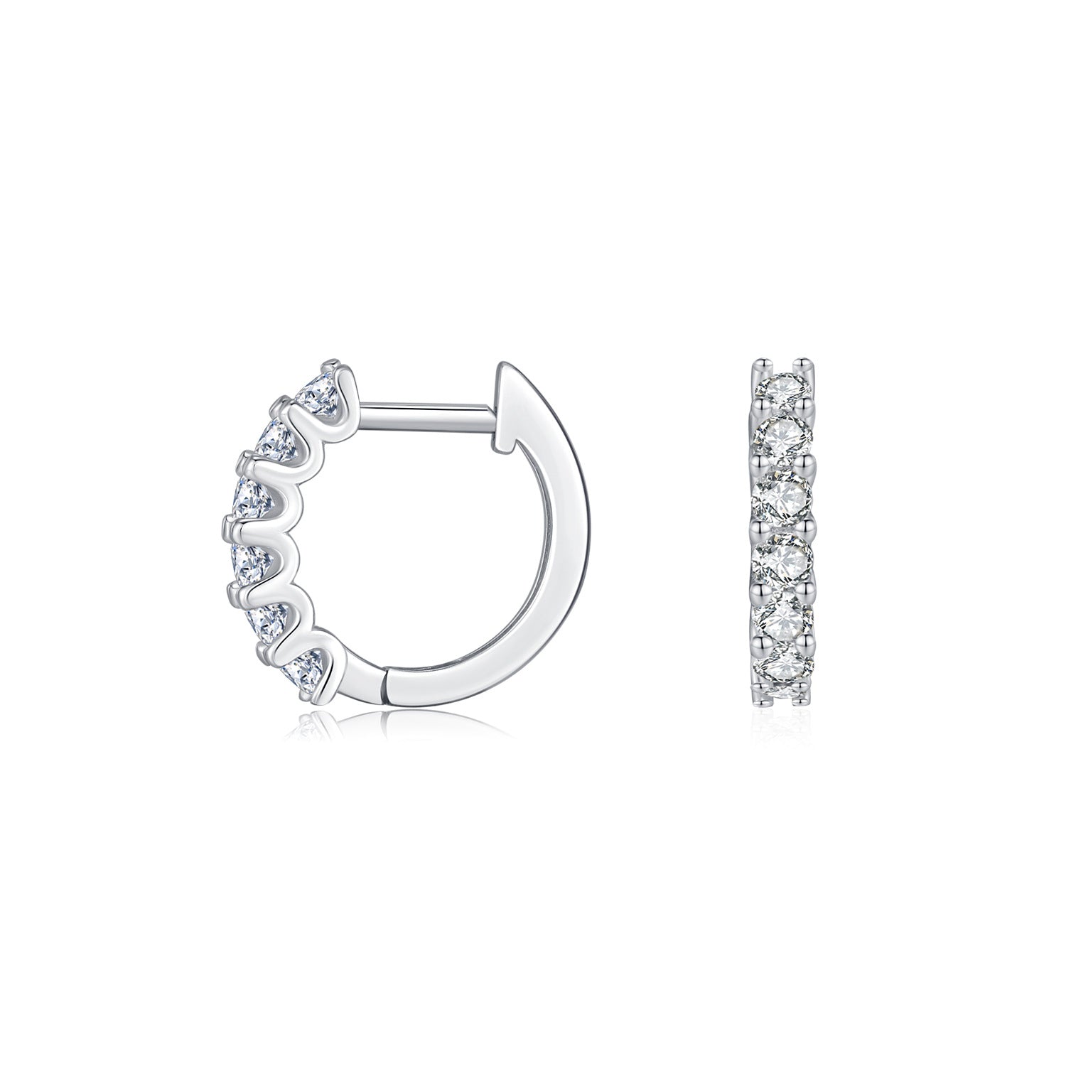 Clara Silver Hoop Earrings