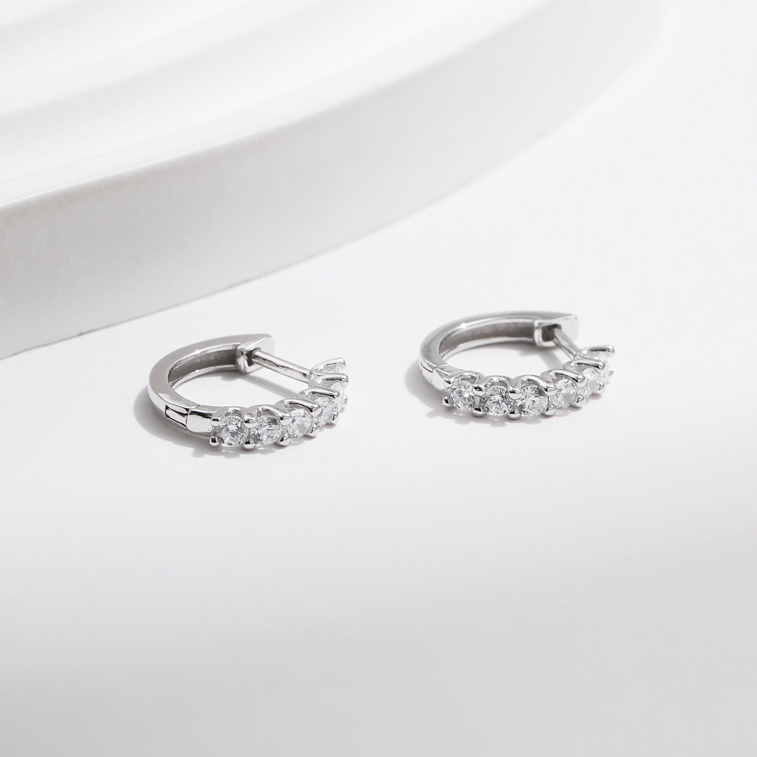 Clara Silver Hoop Earrings
