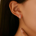 Clara Silver Hoop Earrings