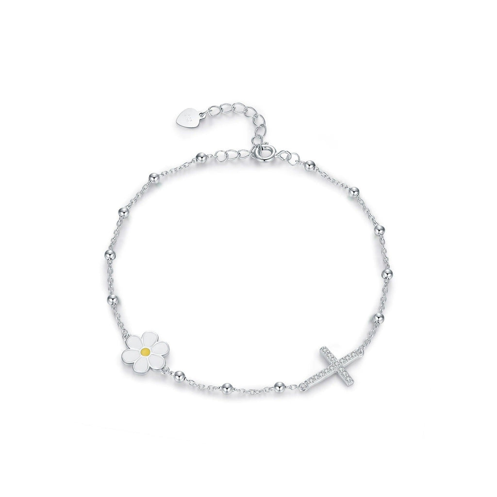 Daisy Cross Bracelet
