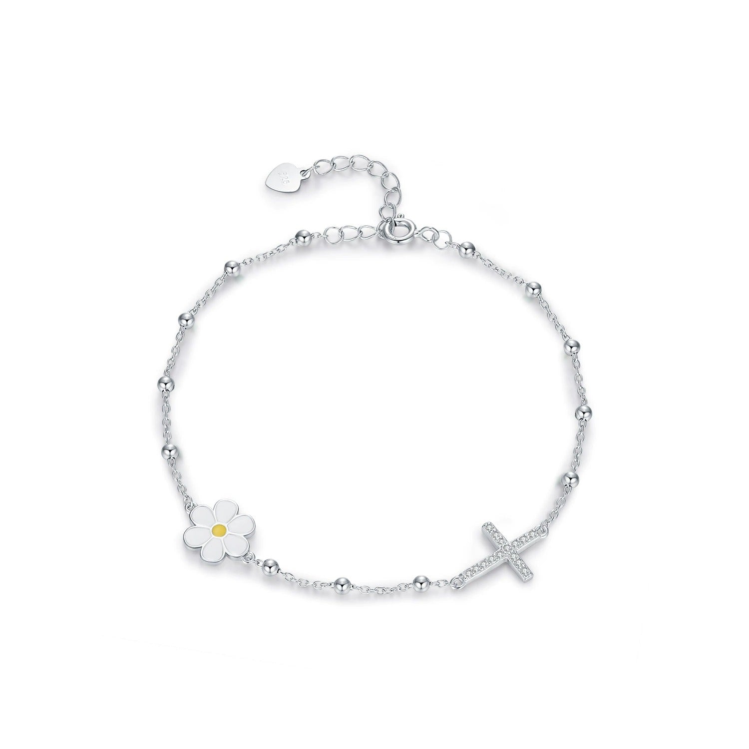 Daisy Cross Bracelet