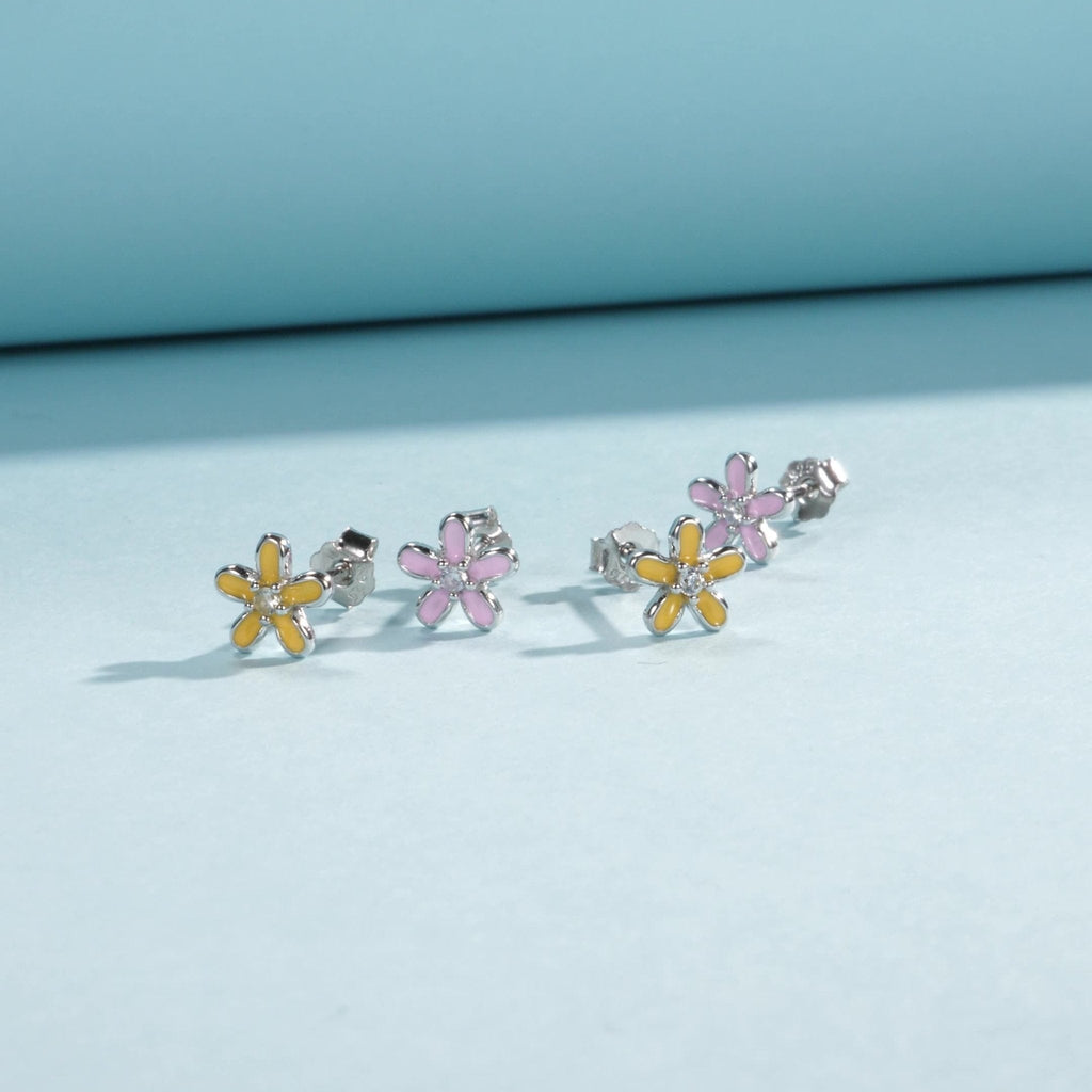 Daisy Sterling Silver Studs