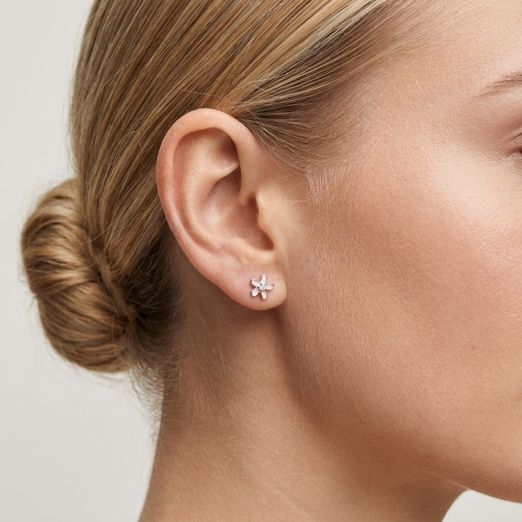 Daisy Sterling Silver Studs