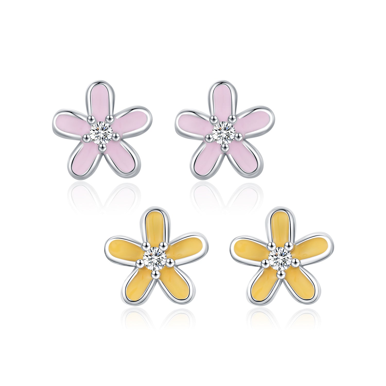 Daisy Sterling Silver Studs