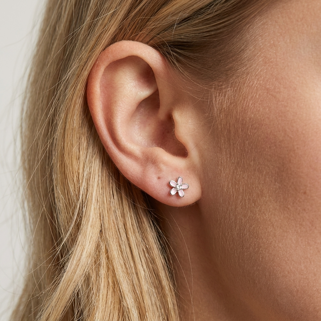 Daisy Sterling Silver Studs