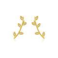 Delia Crystal Leaf Earrings