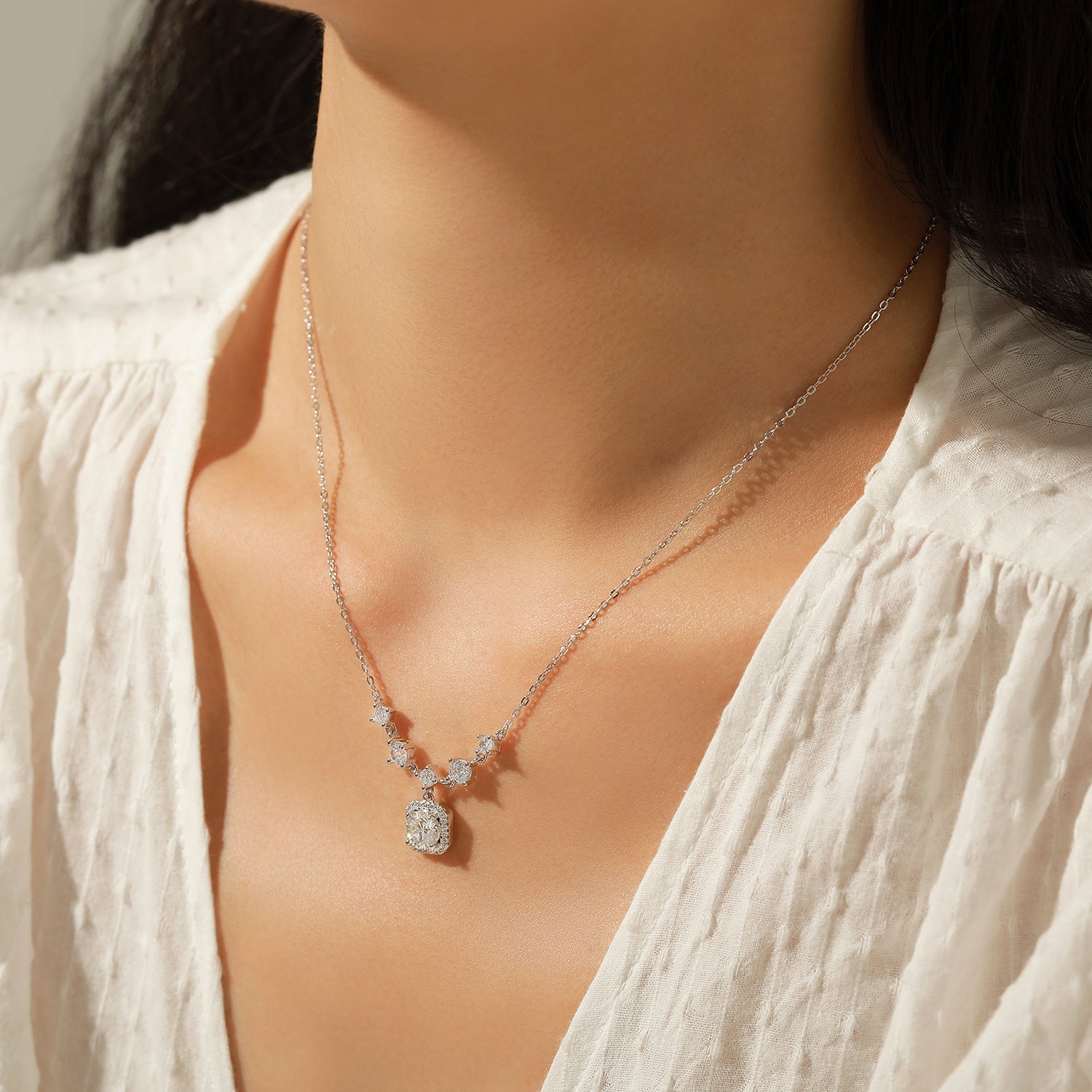 Elodie Silver Pendant Necklace