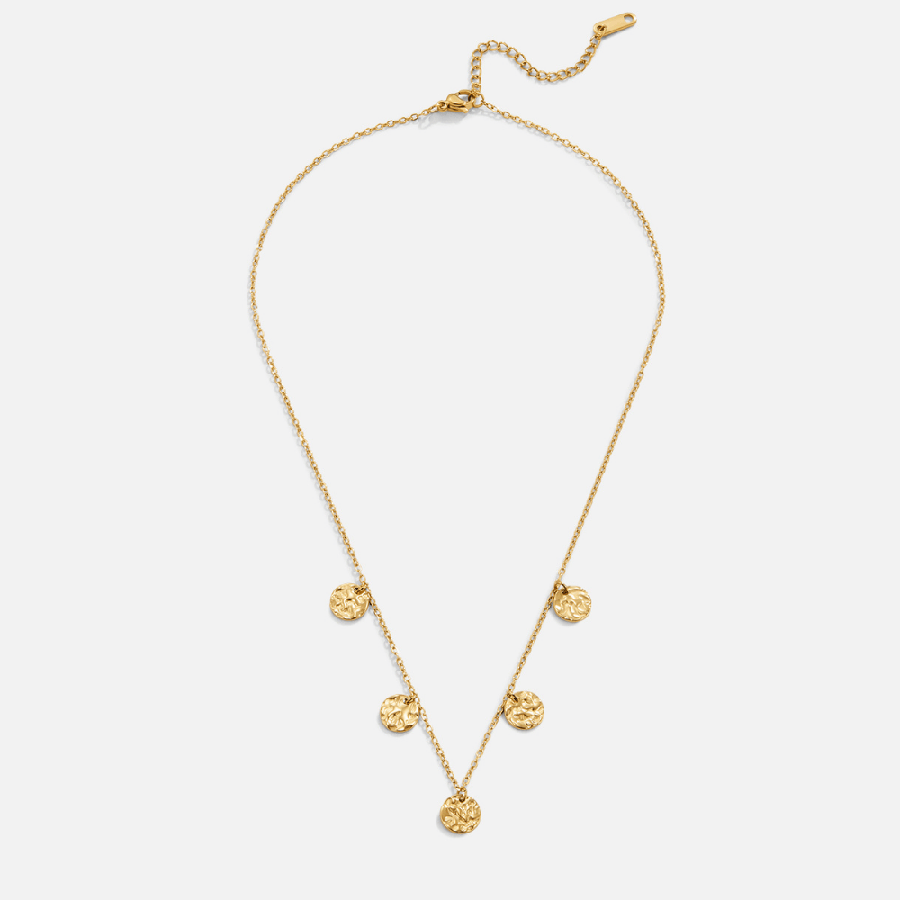 Elodie Textured Coin Pendant