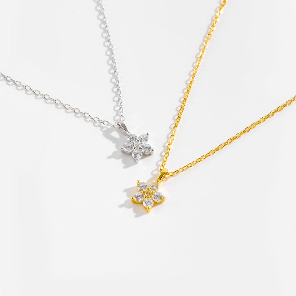 Freya Crystal Flower Necklace