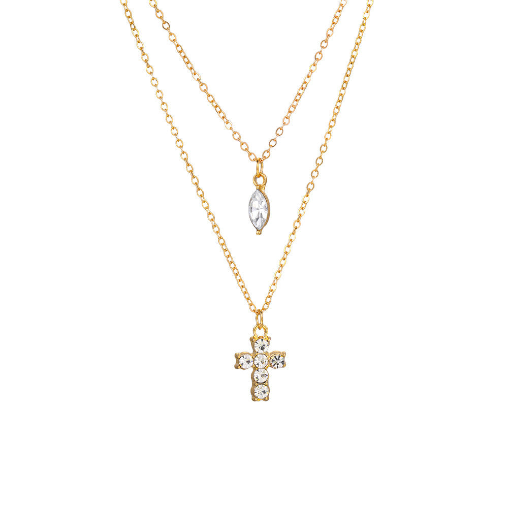 Grace Cross Necklace Gold