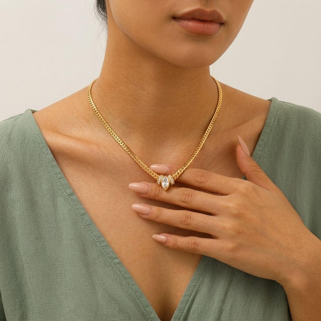 Icy Brilliant Herringbone Chain