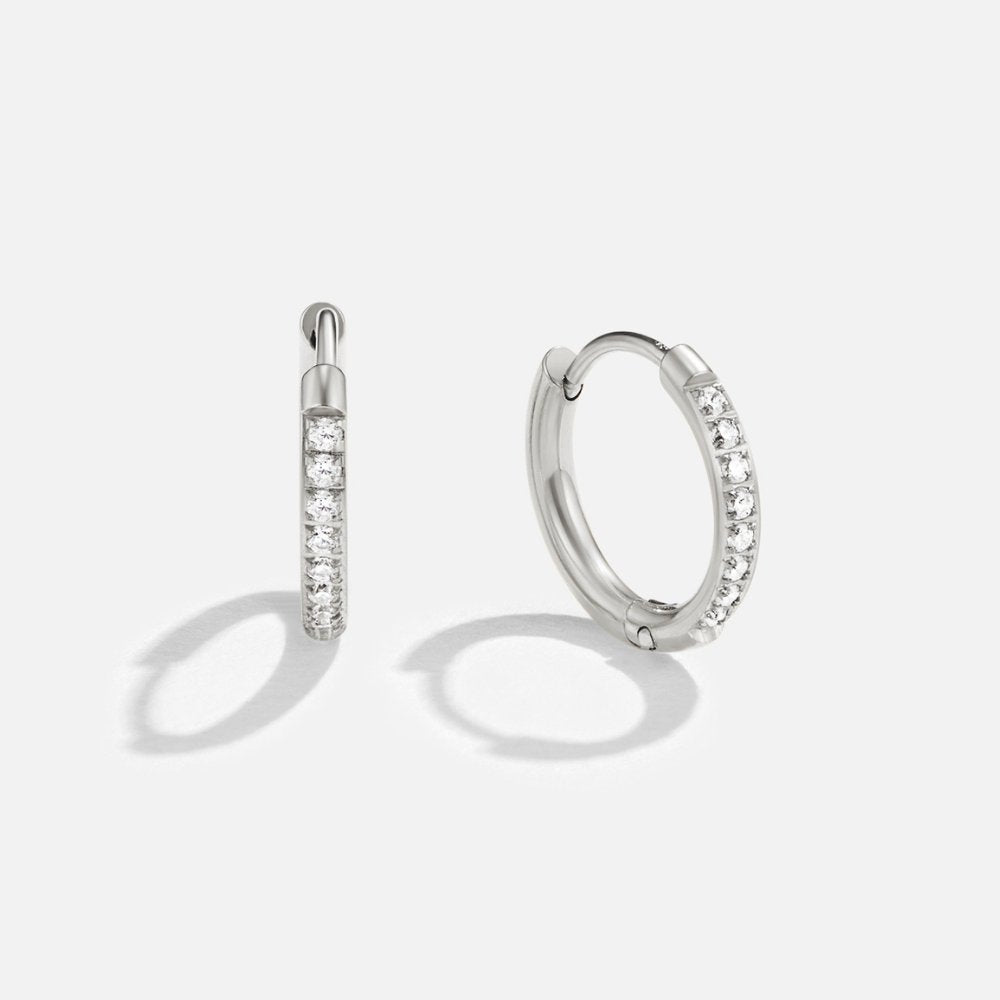 Infinity Silver Hoop Earrings