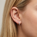 Infinity Silver Hoop Earrings