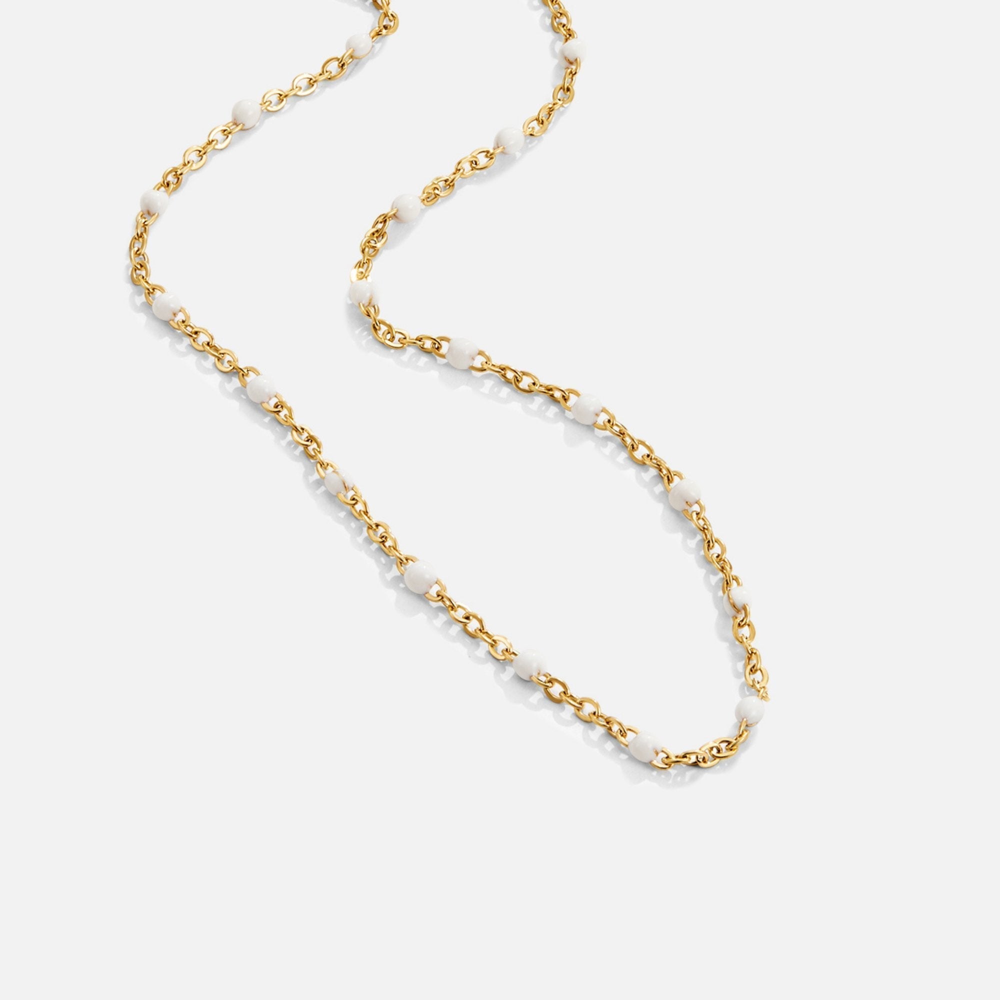 Isla White Bead Necklace