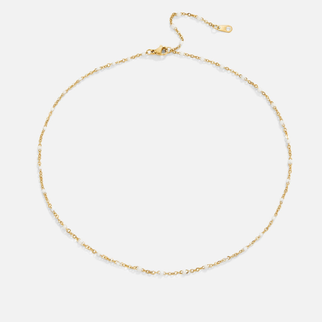 Isla White Bead Necklace