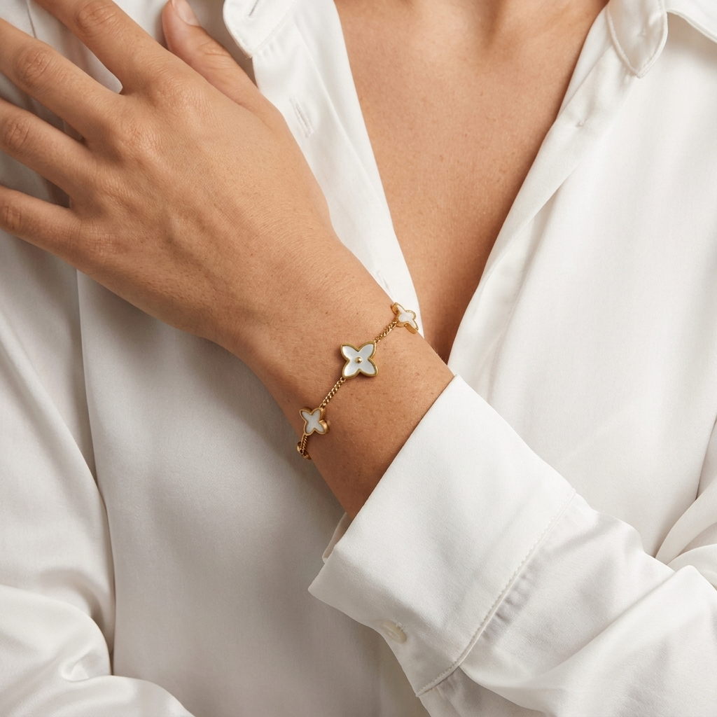 Ivory Bloom Petal Bracelet