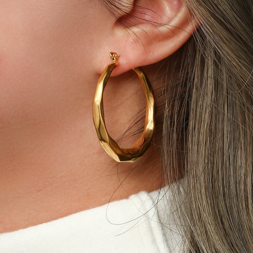 Liora Polished Hoop Earrings