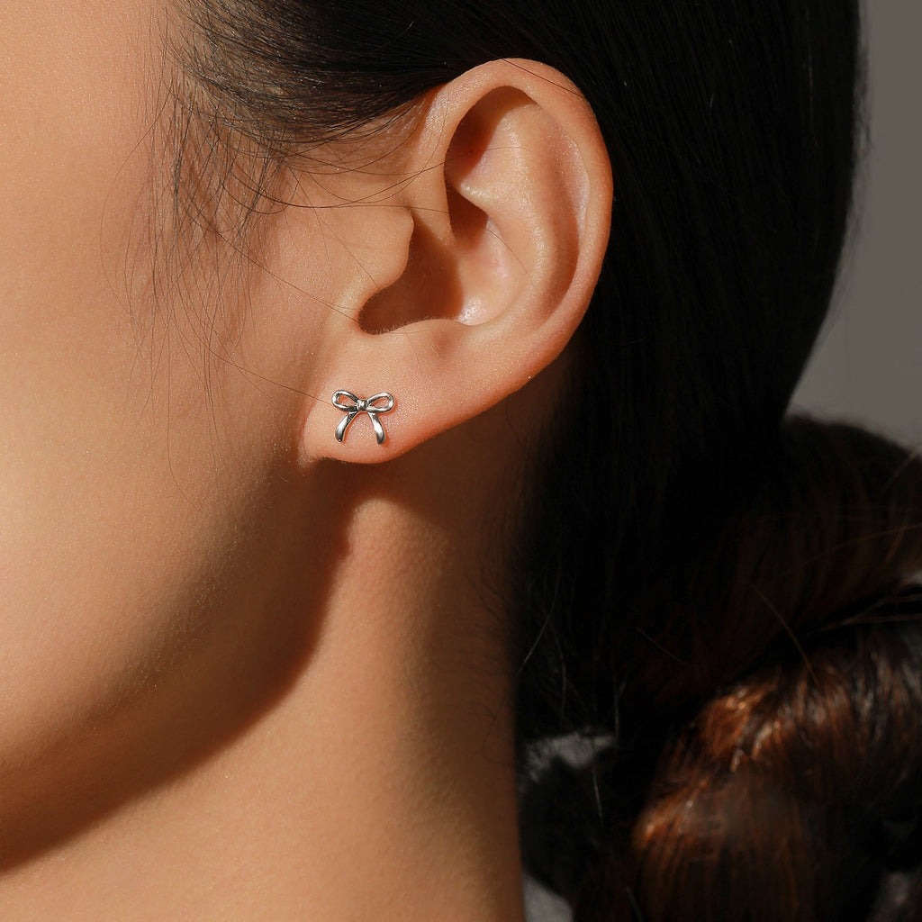 Lucia Silver Stud Earrings