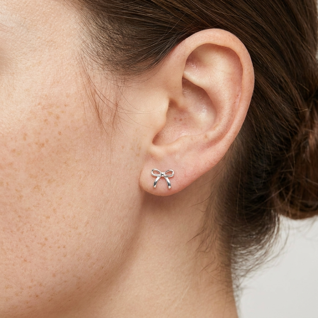 Lucia Silver Stud Earrings