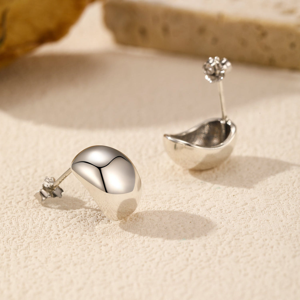 Luna Silver Stud Earrings