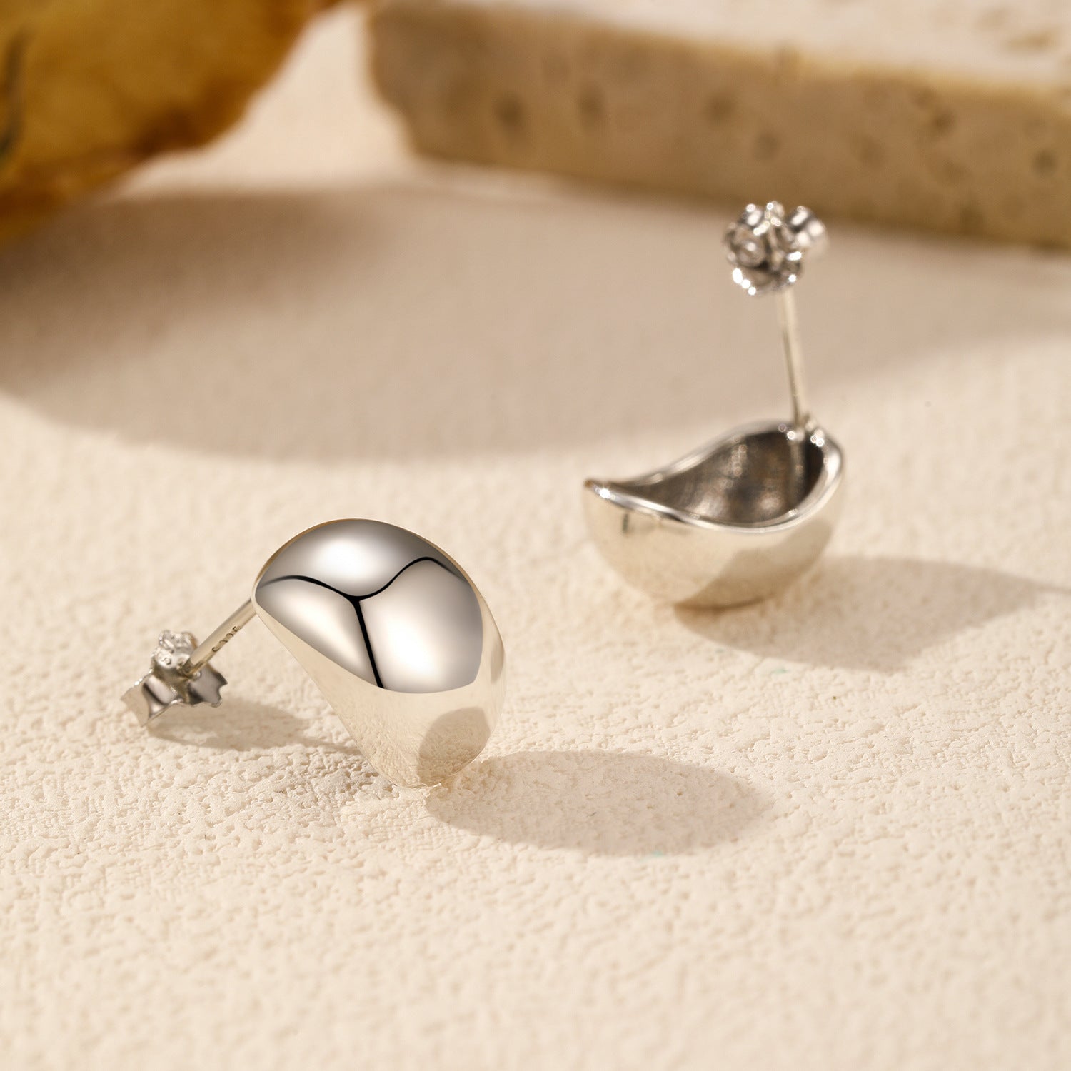 Luna Silver Stud Earrings